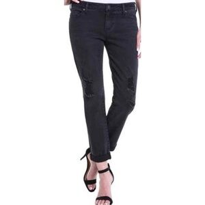 Liverpool Black The Boyfriend Jeans‎ Distressed Stretch 2/26